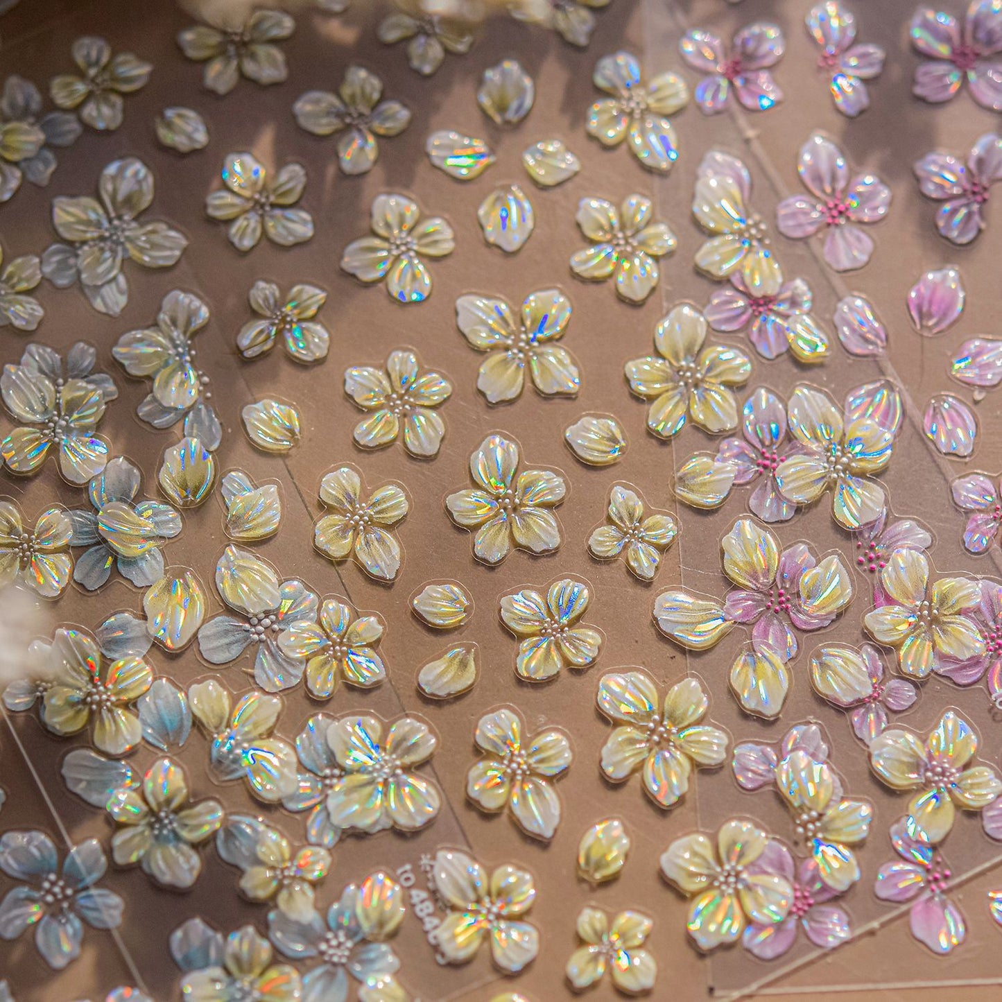Jelly Nail Stickers ins Hot-selling Nail Stickers Crystal Flower Nail Art Decorations Stickers