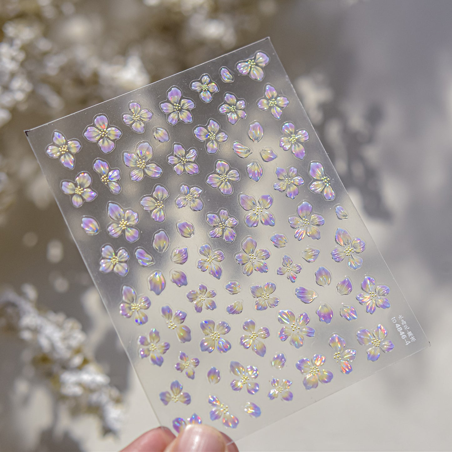 Jelly Nail Stickers ins Hot-selling Nail Stickers Crystal Flower Nail Art Decorations Stickers
