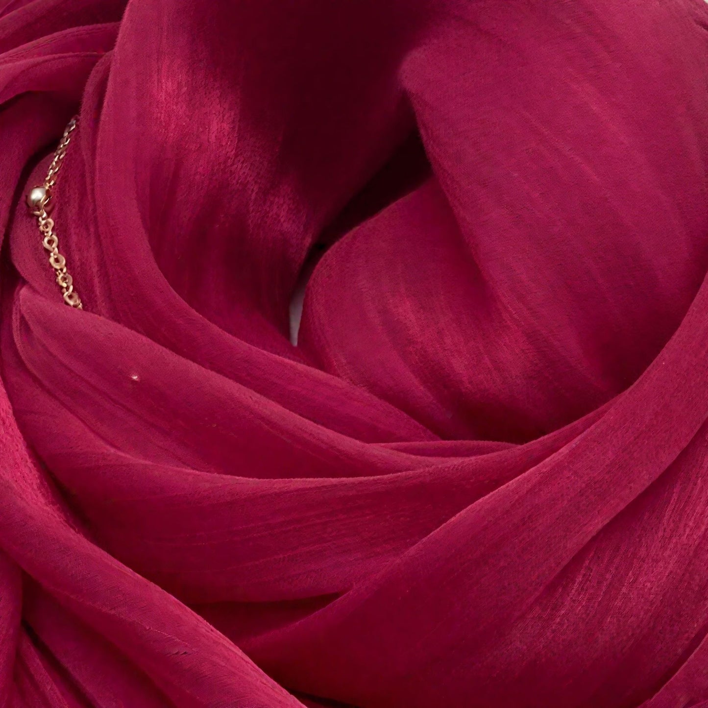 Shiny Satin Smooth Crepe Four-Sided Metal Chain Headscarf High-End Malay Middle Eastern Headscarf Arab