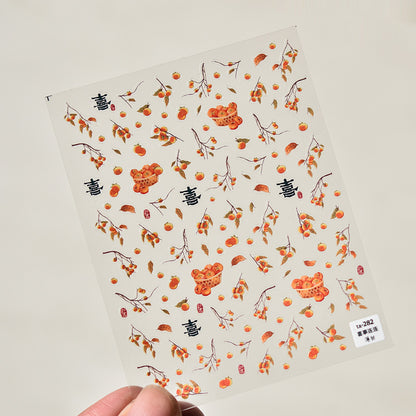 Crystal Diamond Nail Stickers Nail Stickers Acacia Red Bean