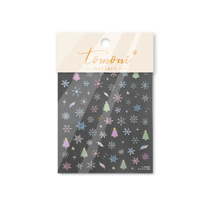Christmas Holiday Nail Stickers - Ultra Thin yet Durable Festive Nail Art Decals with 3D Embossed Designs for Holiday Parties, Winter Themed Manicure Accessories