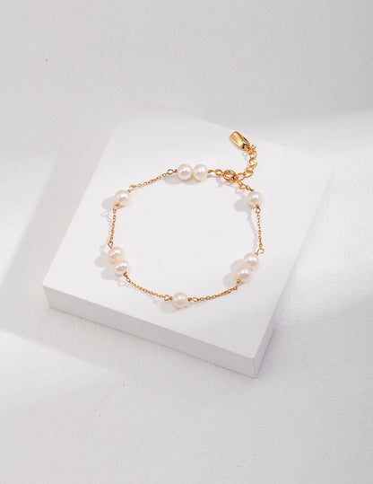 Sterling Silver Freshwater Pearl Glimmer Bracelet