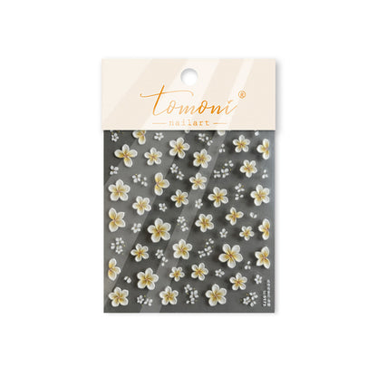Embossed Nail Stickers Simple Sunshine Fresh Nail Stickers Passionate Frangipani Summer Vacation Series