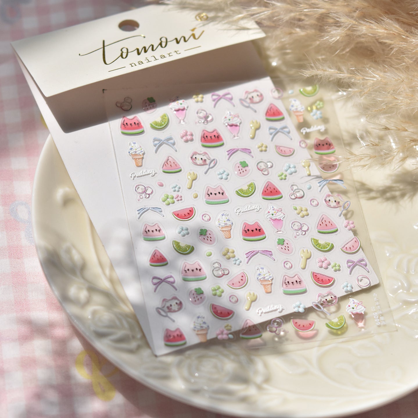 Jelly Nail Stickers Hot-selling Cute Nail Stickers Watermelon Ice Cream Decorations Nail Art