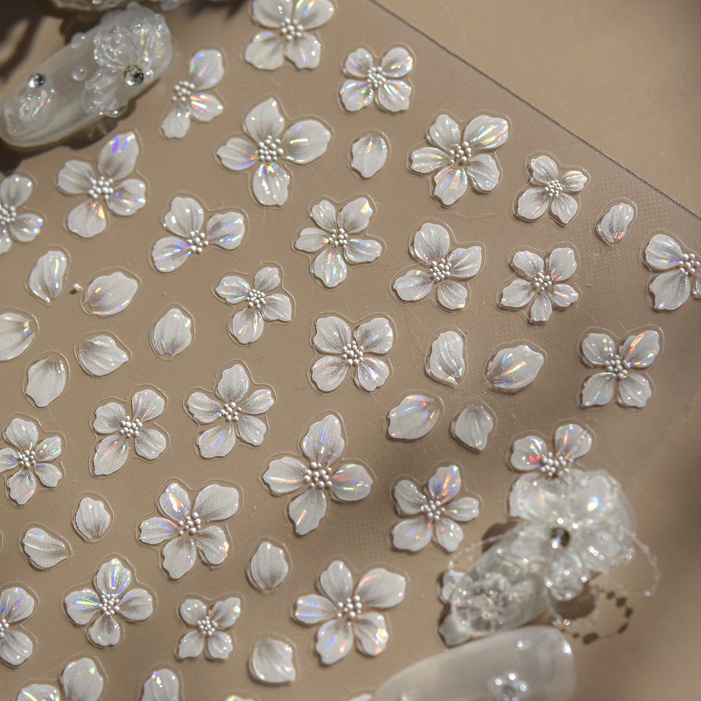 Jelly Nail Stickers ins Hot-selling Nail Stickers Crystal Flower Nail Art Decorations Stickers