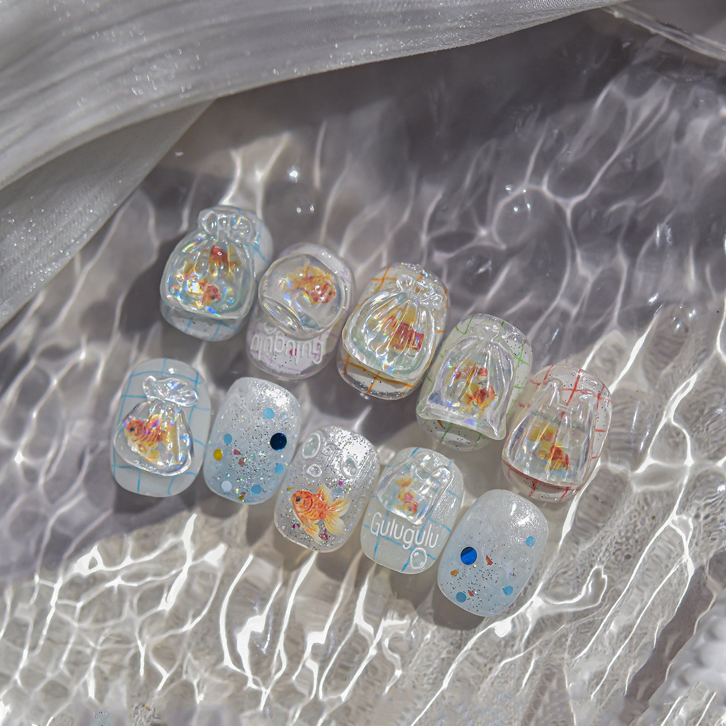 Jelly Nail Stickers Popular 3D Nail Stickers One Bag Starfish Nail Art Accessories