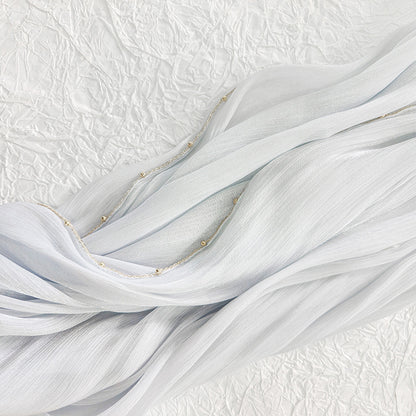 Shiny Satin Smooth Crepe Four-Sided Metal Chain Headscarf High-End Malay Middle Eastern Headscarf Arab