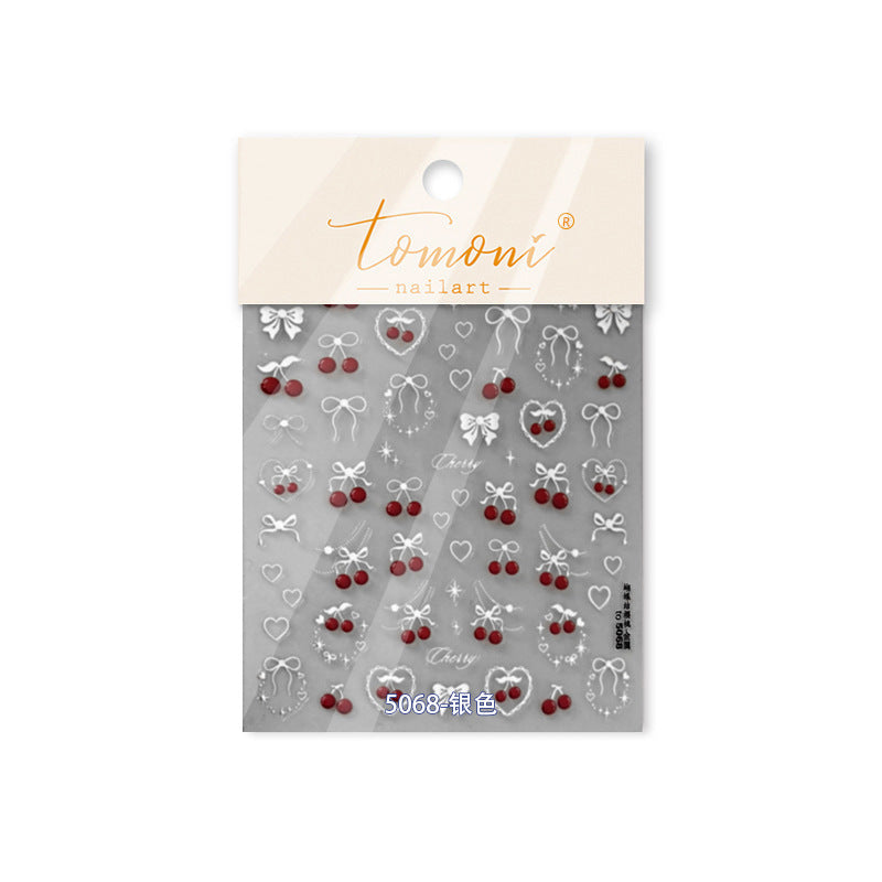 Jelly Nail Stickers Ins Nail Stickers Handmade DIY Strawberry Fruit Auxiliary Stickers Cherry Decorations Accessories
