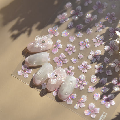 Jelly Nail Stickers ins Hot-selling Nail Stickers Crystal Flower Nail Art Decorations Stickers
