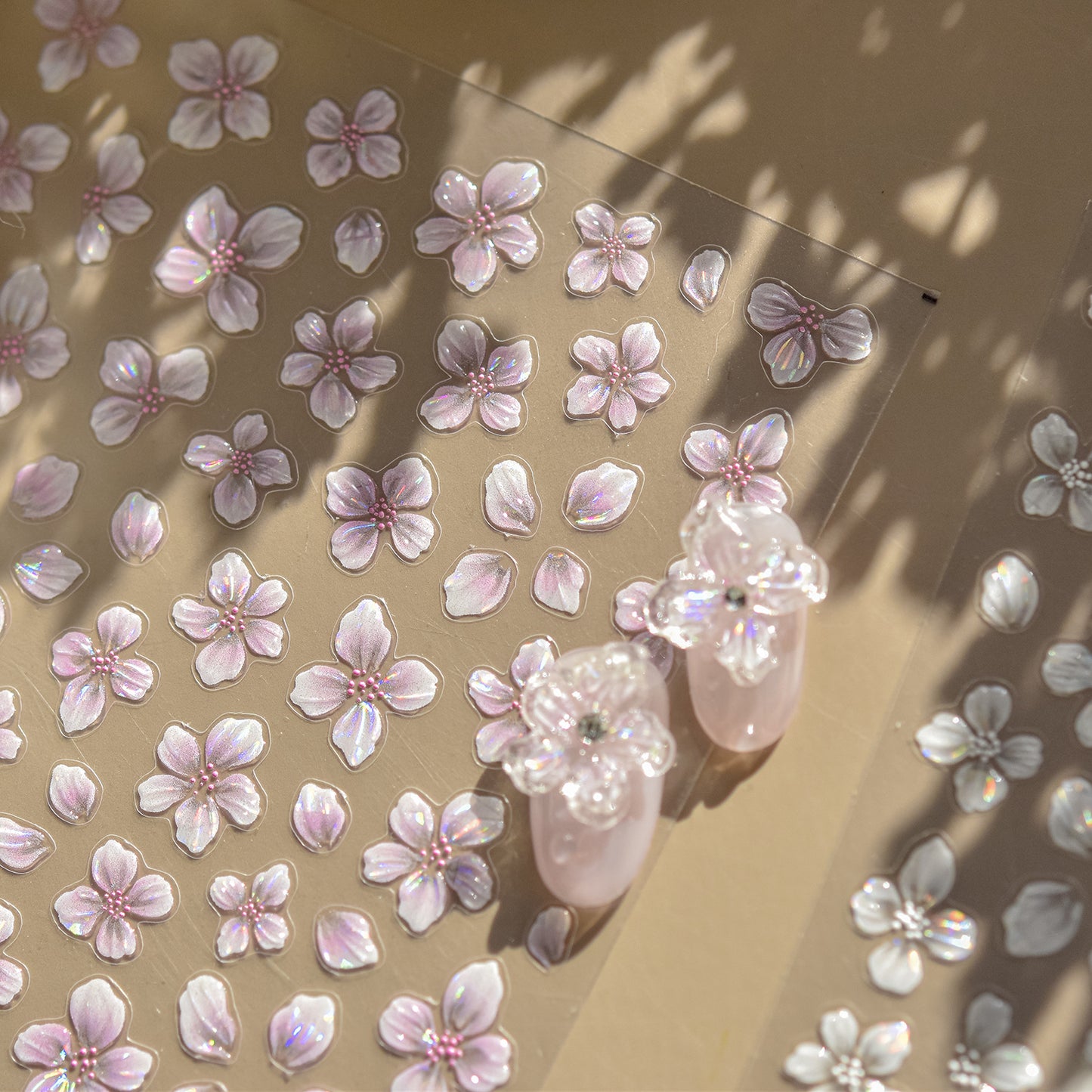 Jelly Nail Stickers ins Hot-selling Nail Stickers Crystal Flower Nail Art Decorations Stickers