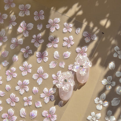 Jelly Nail Stickers ins Hot-selling Nail Stickers Crystal Flower Nail Art Decorations Stickers