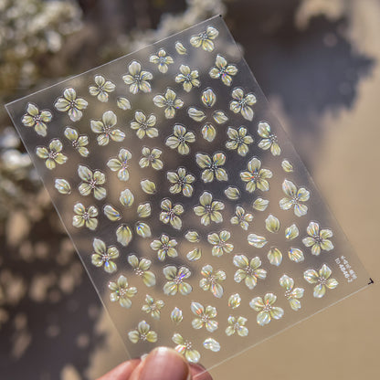 Jelly Nail Stickers ins Hot-selling Nail Stickers Crystal Flower Nail Art Decorations Stickers