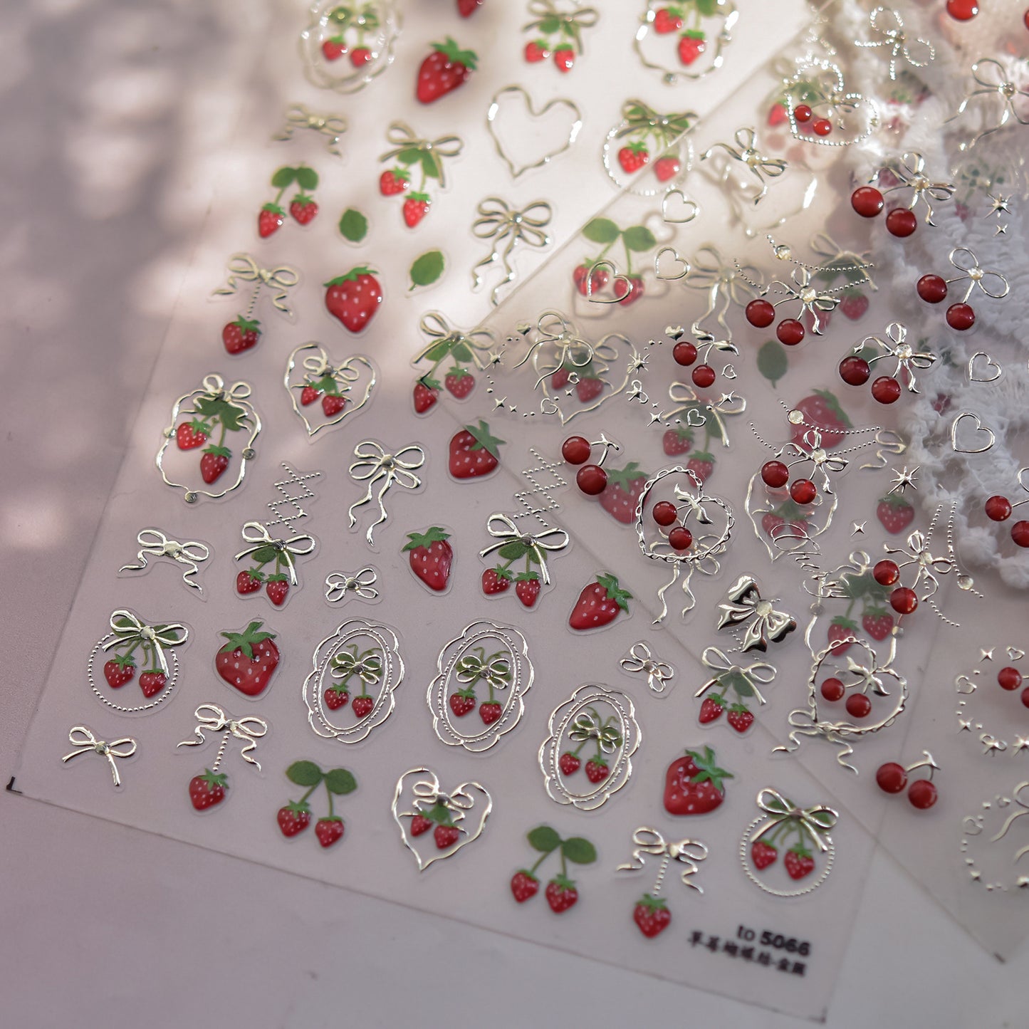 Jelly Nail Stickers Ins Nail Stickers Handmade DIY Strawberry Fruit Auxiliary Stickers Cherry Decorations Accessories