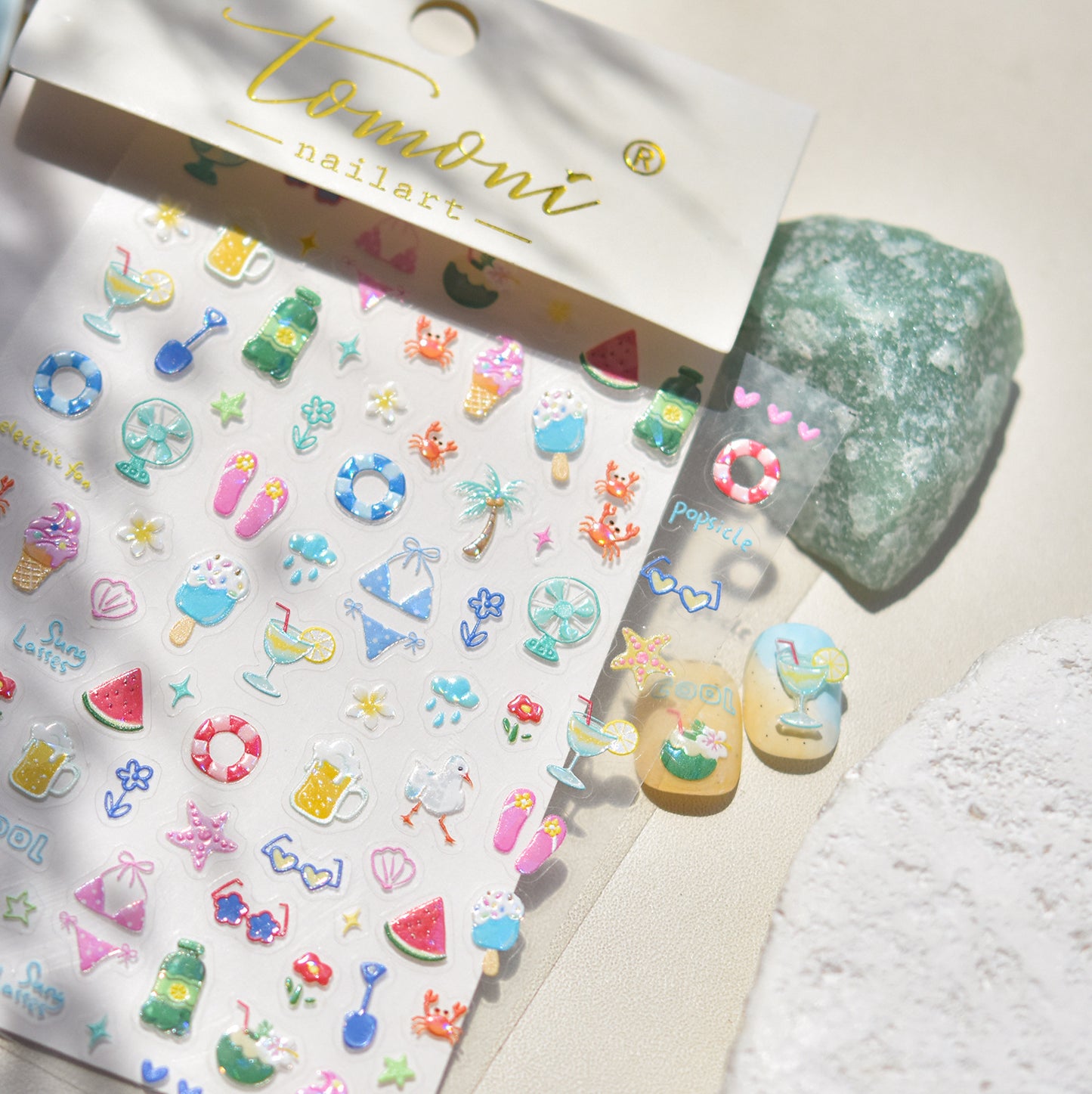 Jelly Nail Stickers Hot-selling Cute Nail Stickers Watermelon Ice Cream Decorations Nail Art