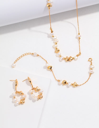 Sterling Silver Freshwater Pearl Dangle Earrings