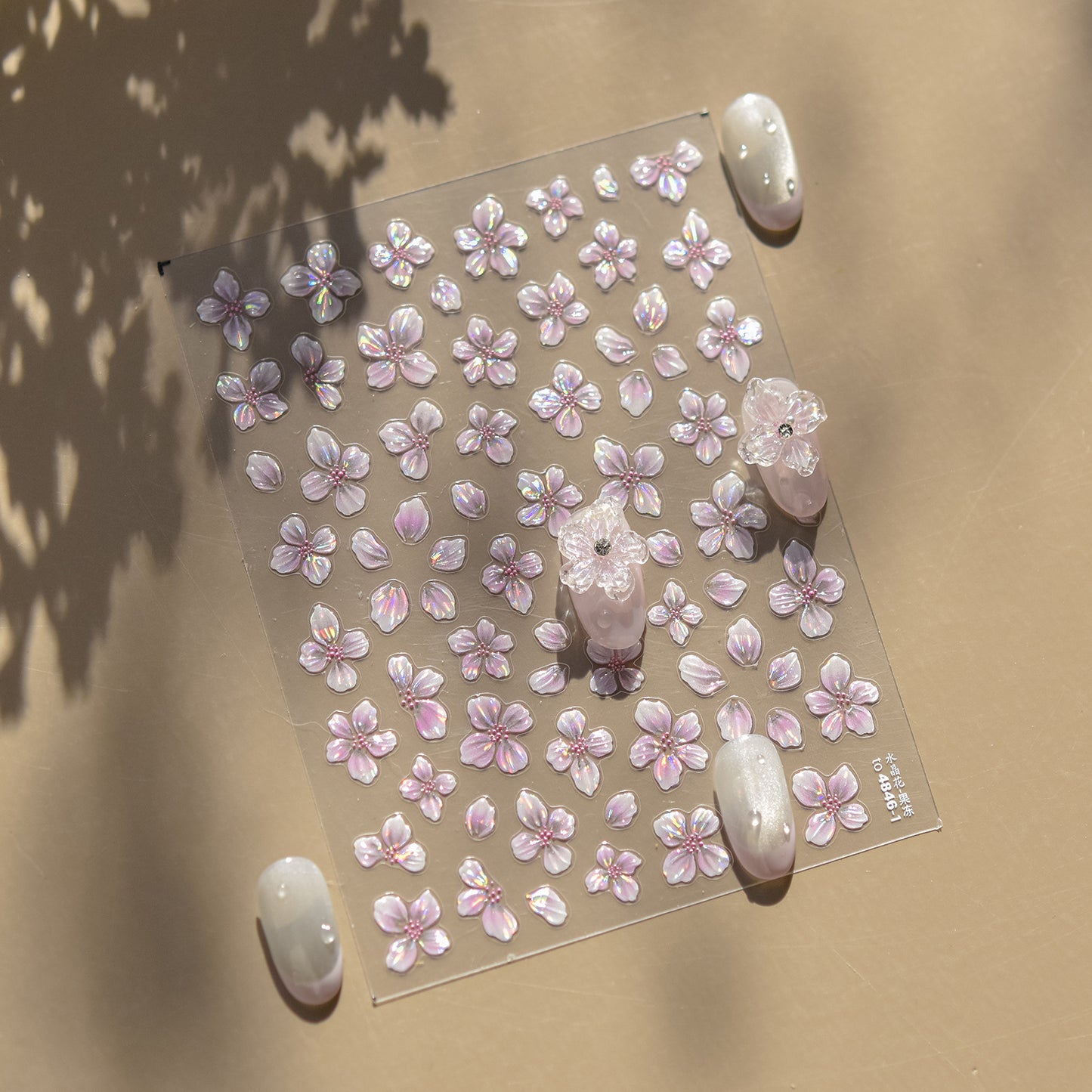 Jelly Nail Stickers ins Hot-selling Nail Stickers Crystal Flower Nail Art Decorations Stickers