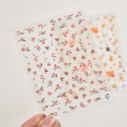 Crystal Diamond Nail Stickers Nail Stickers Acacia Red Bean