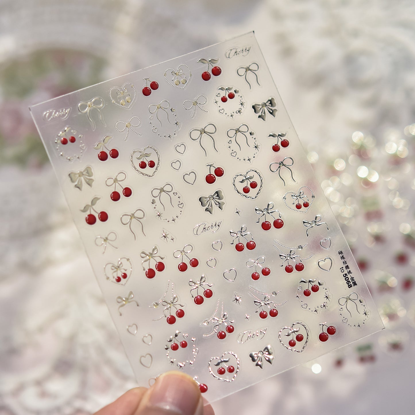 Jelly Nail Stickers Ins Nail Stickers Handmade DIY Strawberry Fruit Auxiliary Stickers Cherry Decorations Accessories