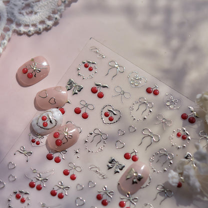 Jelly Nail Stickers Ins Nail Stickers Handmade DIY Strawberry Fruit Auxiliary Stickers Cherry Decorations Accessories