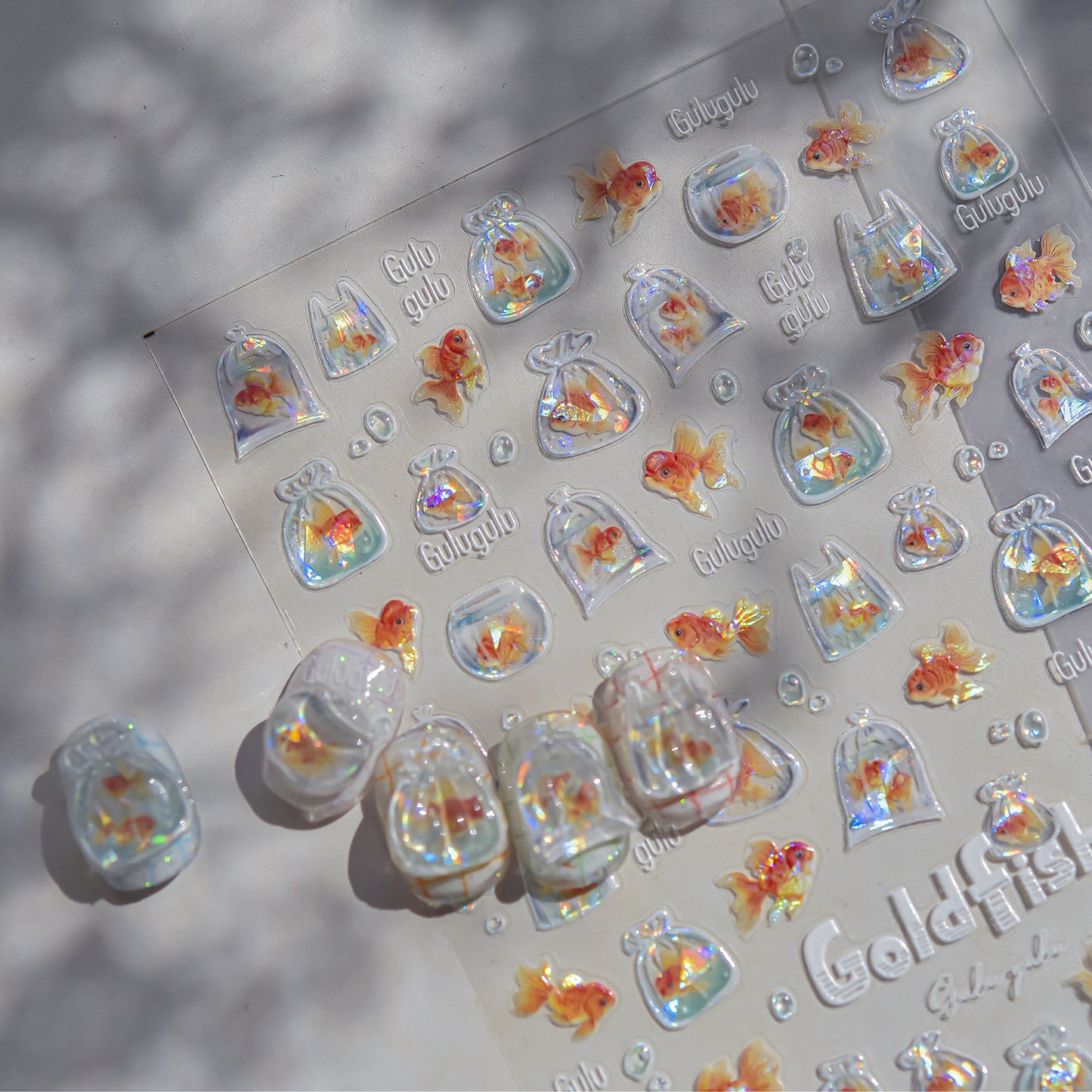 Jelly Nail Stickers Popular 3D Nail Stickers One Bag Starfish Nail Art Accessories