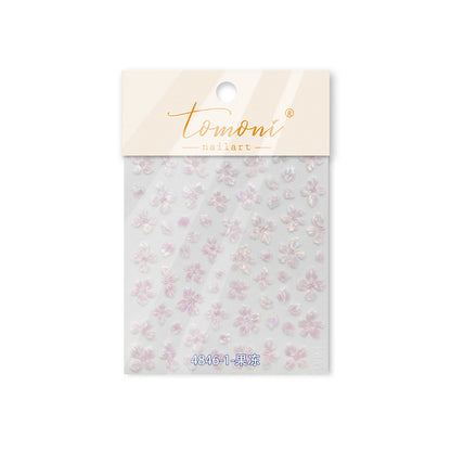 Jelly Nail Stickers ins Hot-selling Nail Stickers Crystal Flower Nail Art Decorations Stickers