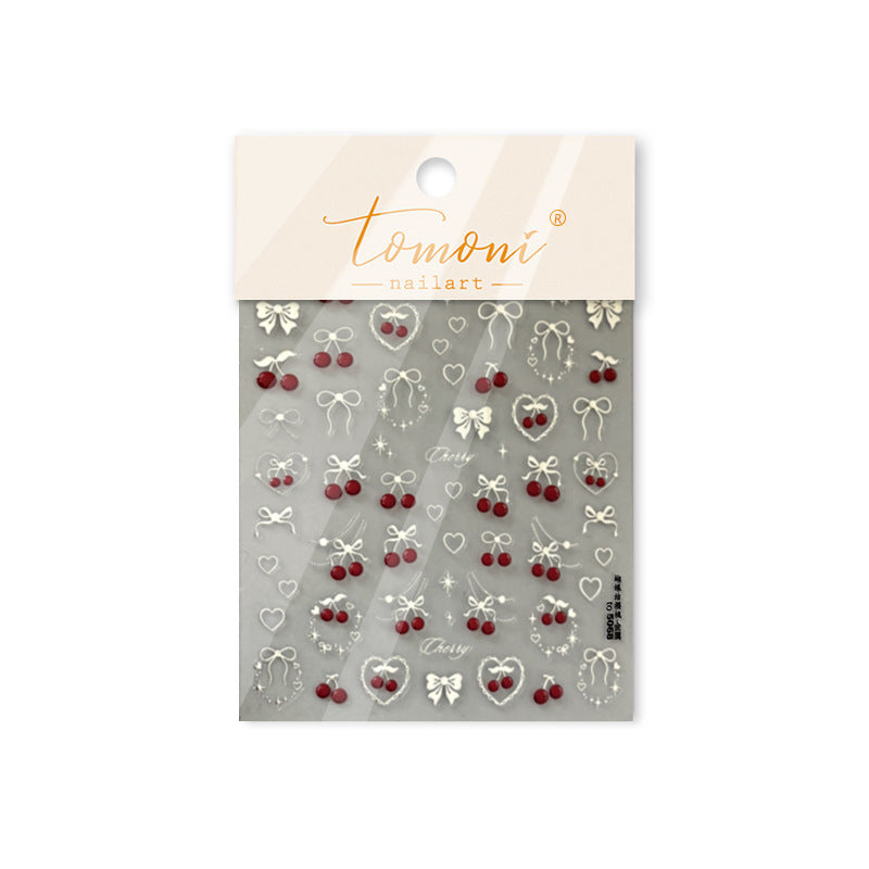 Jelly Nail Stickers Ins Nail Stickers Handmade DIY Strawberry Fruit Auxiliary Stickers Cherry Decorations Accessories