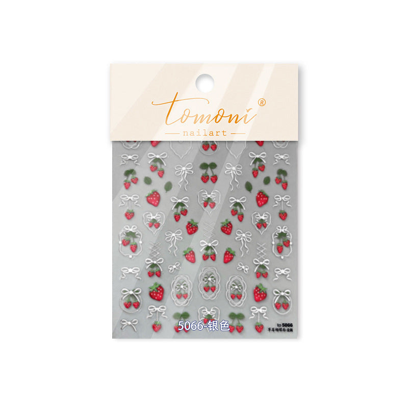 Jelly Nail Stickers Ins Nail Stickers Handmade DIY Strawberry Fruit Auxiliary Stickers Cherry Decorations Accessories