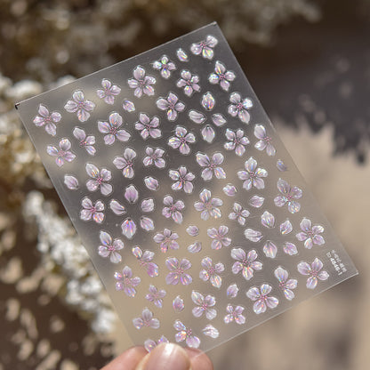 Jelly Nail Stickers ins Hot-selling Nail Stickers Crystal Flower Nail Art Decorations Stickers