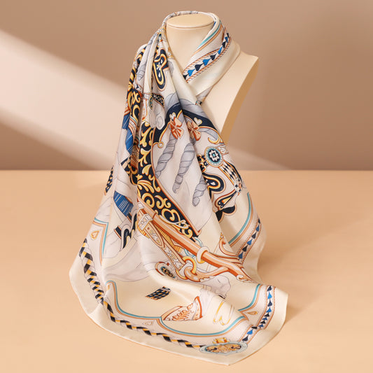 2025 Spring New Women's Silk Sunscreen Scarf 100%Mulberry Silk Square Scarf Shawl for Outerwear