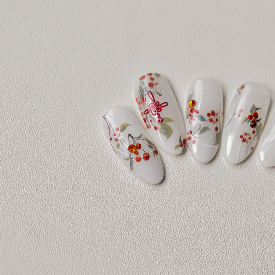 Crystal Diamond Nail Stickers Nail Stickers Acacia Red Bean