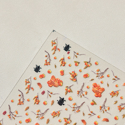 Crystal Diamond Nail Stickers Nail Stickers Acacia Red Bean