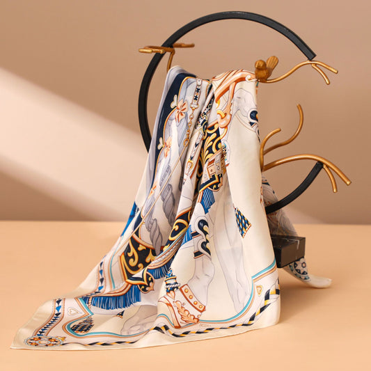2025 Spring New Women's Silk Sunscreen Scarf 100%Mulberry Silk Square Scarf Shawl for Outerwear