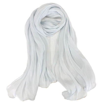 Shiny Satin Smooth Crepe Four-Sided Metal Chain Headscarf High-End Malay Middle Eastern Headscarf Arab