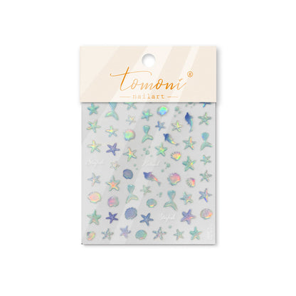 Bestseller Starfish Jelly Nail Stickers - 3D Translucent Sea Theme Nail Art Decals with Waterproof Design for Women and Girls, Cute Summer Nail Decor