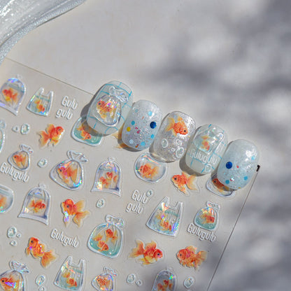 Jelly Nail Stickers Popular 3D Nail Stickers One Bag Starfish Nail Art Accessories