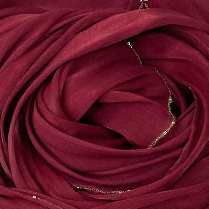 Shiny Satin Smooth Crepe Four-Sided Metal Chain Headscarf High-End Malay Middle Eastern Headscarf Arab