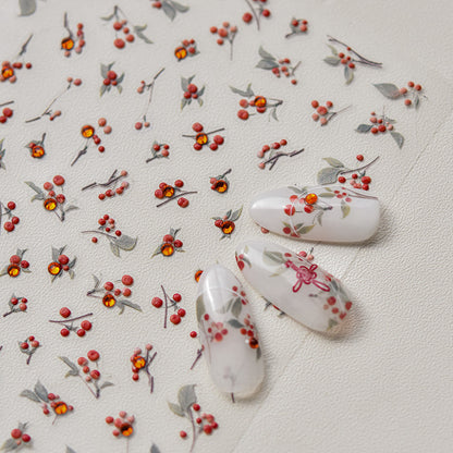 Crystal Diamond Nail Stickers Nail Stickers Acacia Red Bean