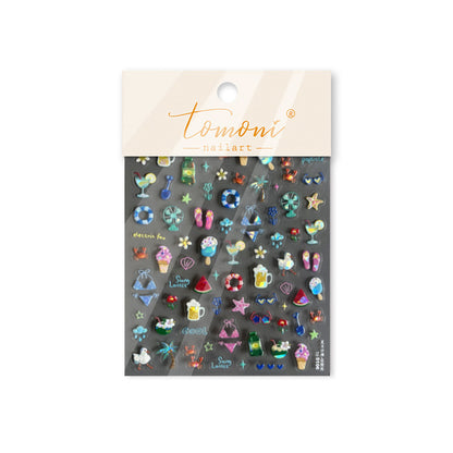 Jelly Nail Stickers Hot-selling Cute Nail Stickers Watermelon Ice Cream Decorations Nail Art