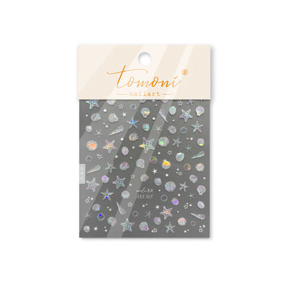 Shell Light Nail Stickers Ins High-End Feel Journal Nail Stickers Ocean Shell
